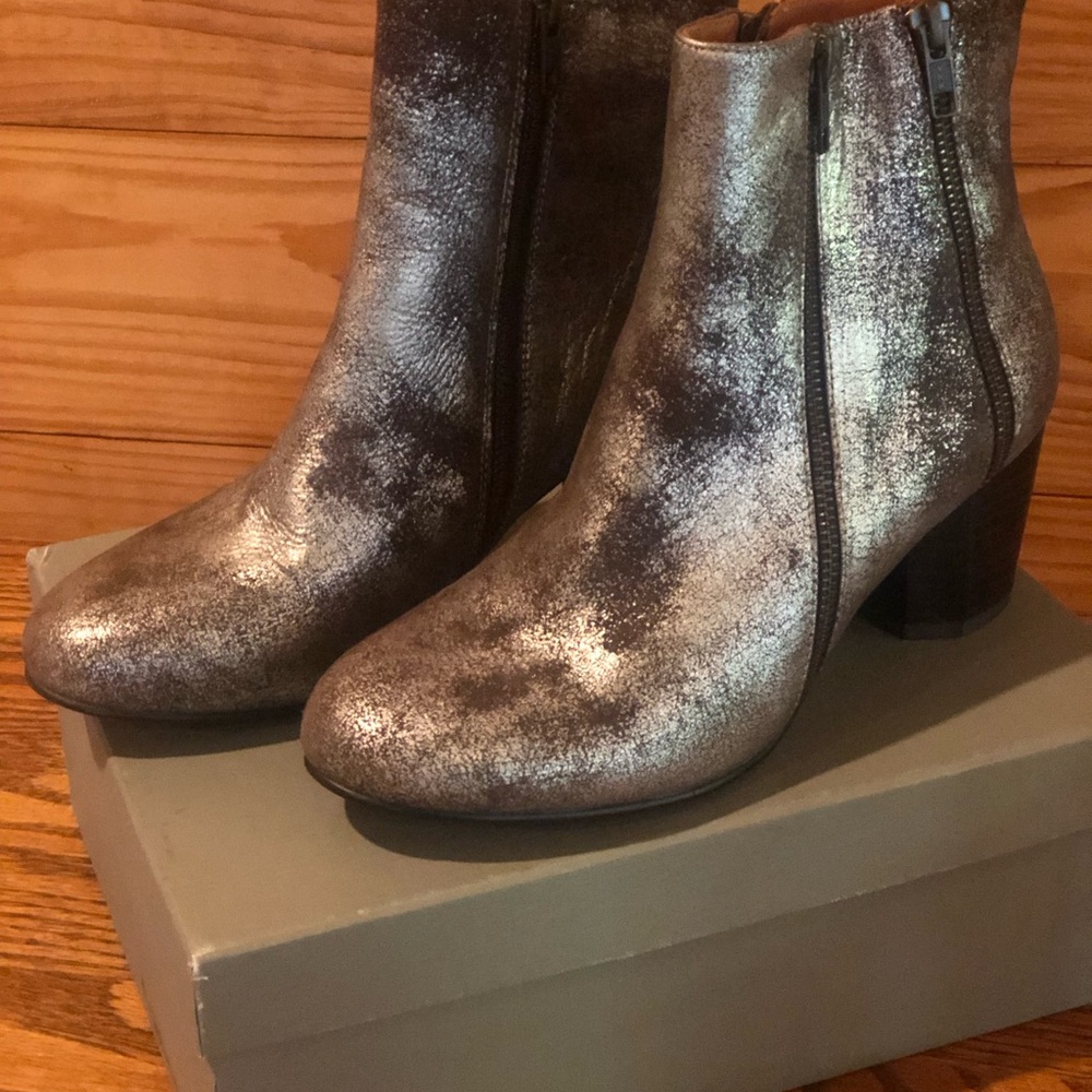 Metallic Ankle Boots